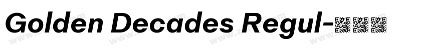 Golden Decades Regul字体转换